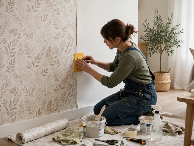 Dekorasi Wallpaper Dinding 9 Motif Rapi Terbaru 2 Pasang sendiri untuk dekorasi wallpaper dinding dengan alat perata dan sambungan wallpaper yang rapat dan rapi